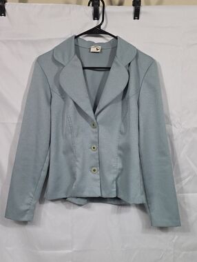 Splurge By ISB Women's Light Blue Tailored Button-Front Jacket Size Small Size 9